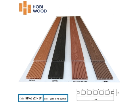 SÀN NHỰA NGOÀI TRỜI 5 LỖ VUÔNG HOBIWOOD HB145V21-5V