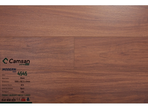 Sàn gỗ Camsan 4545 Glaze 8mm V Modern Aqua