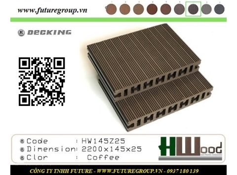 Sàn nhựa ngoài trời (Decking) HW145Z25
