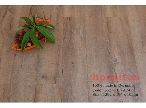 Sàn gỗ công nghiệp Đức Hornitex 552 – 10 – AC4 (1292x136x10mm)